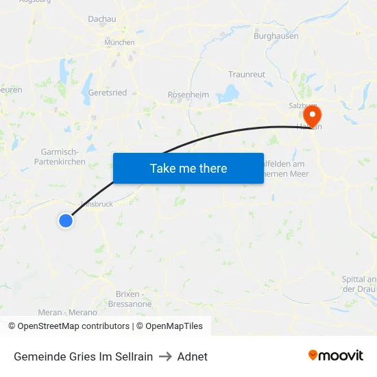 Gemeinde Gries Im Sellrain to Adnet map