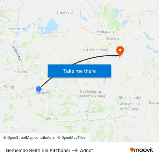 Gemeinde Reith Bei Kitzbühel to Adnet map