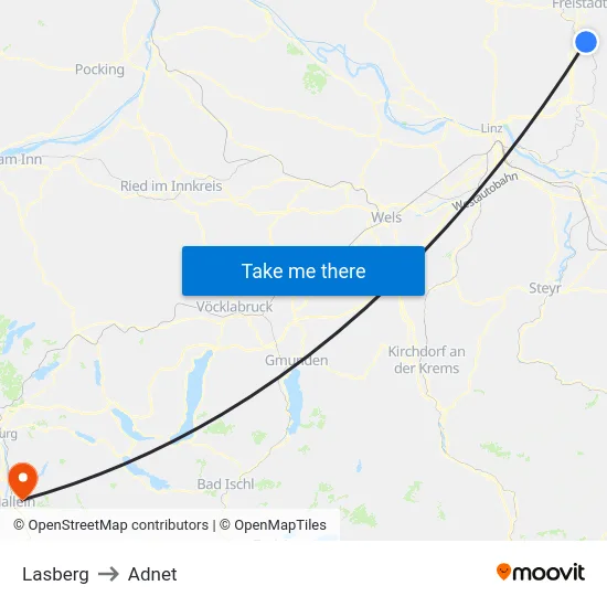 Lasberg to Adnet map