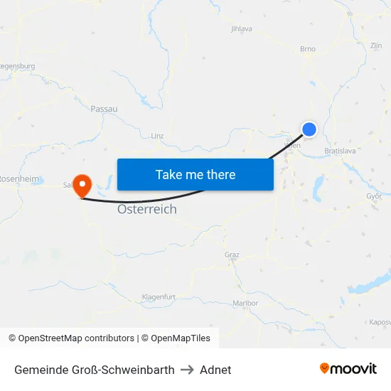 Gemeinde Groß-Schweinbarth to Adnet map