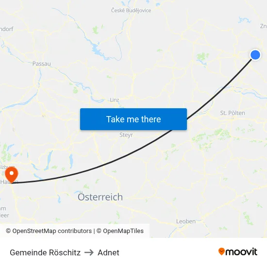 Gemeinde Röschitz to Adnet map