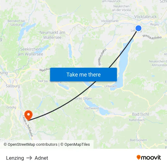 Lenzing to Adnet map