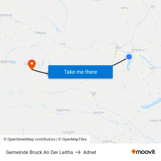 Gemeinde Bruck An Der Leitha to Adnet map