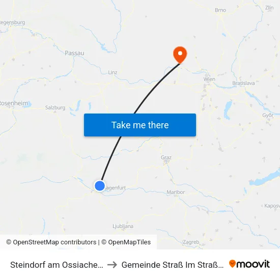 Steindorf am Ossiacher See to Gemeinde Straß Im Straßertale map