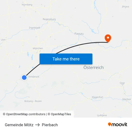 Gemeinde Mötz to Pierbach map