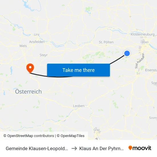 Gemeinde Klausen-Leopoldsdorf to Klaus An Der Pyhrnbahn map