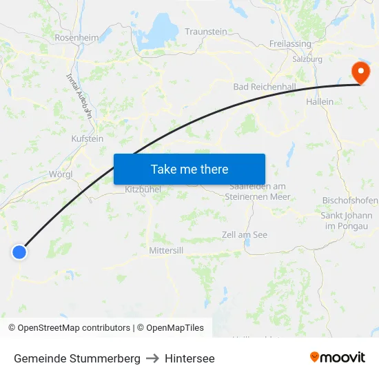 Gemeinde Stummerberg to Hintersee map