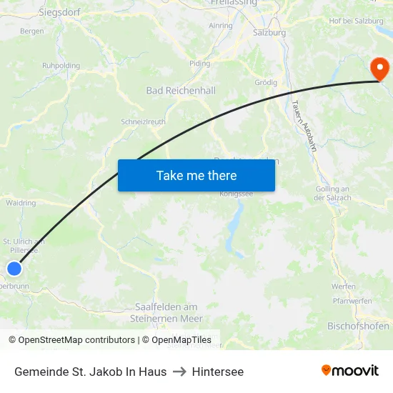 Gemeinde St. Jakob In Haus to Hintersee map