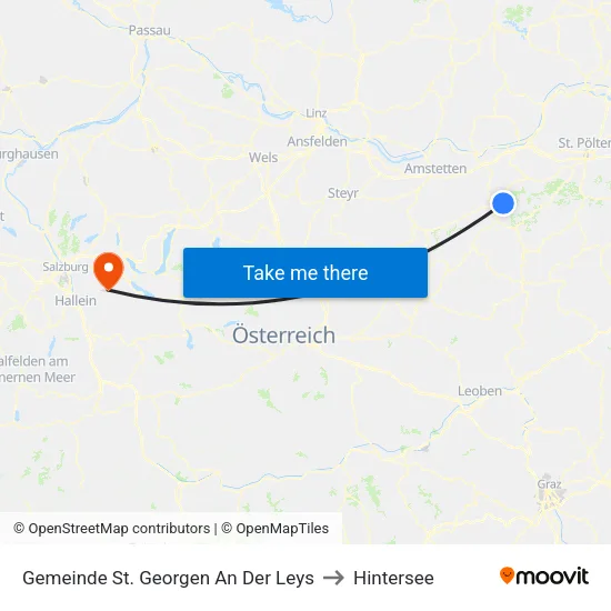 Gemeinde St. Georgen An Der Leys to Hintersee map