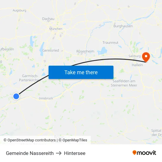 Gemeinde Nassereith to Hintersee map