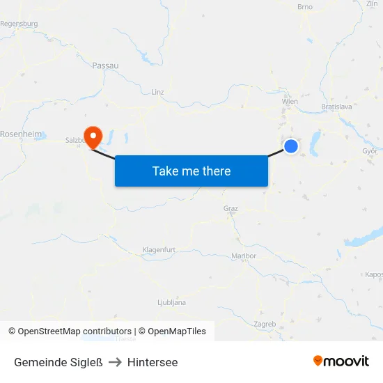 Gemeinde Sigleß to Hintersee map