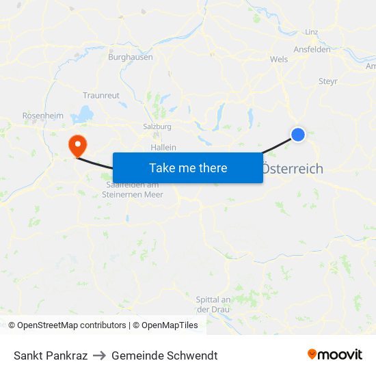 Sankt Pankraz to Gemeinde Schwendt map