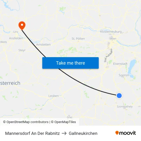 Mannersdorf An Der Rabnitz to Gallneukirchen map