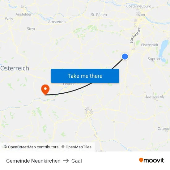 Gemeinde Neunkirchen to Gaal map