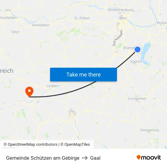 Gemeinde Schützen am Gebirge to Gaal map