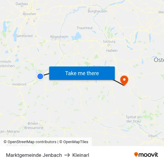 Marktgemeinde Jenbach to Kleinarl map
