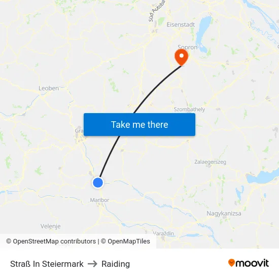 Straß In Steiermark to Raiding map