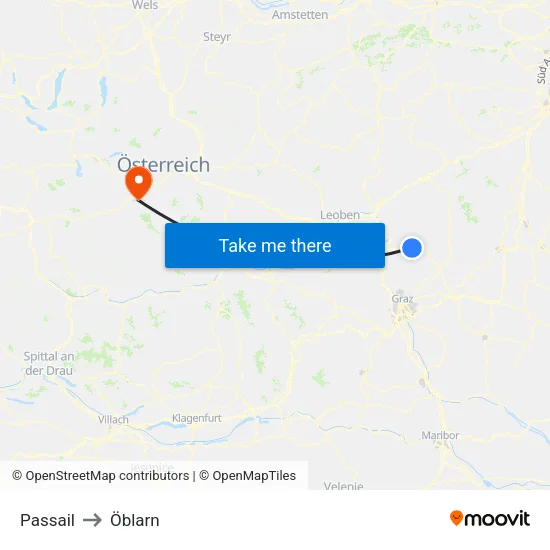 Passail to Öblarn map