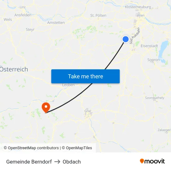 Gemeinde Berndorf to Obdach map