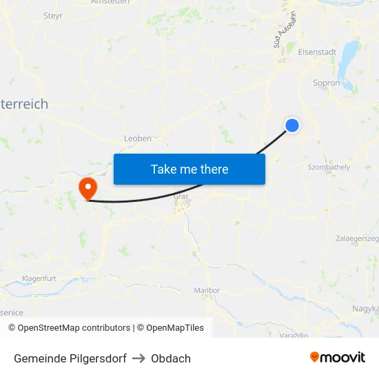 Gemeinde Pilgersdorf to Obdach map