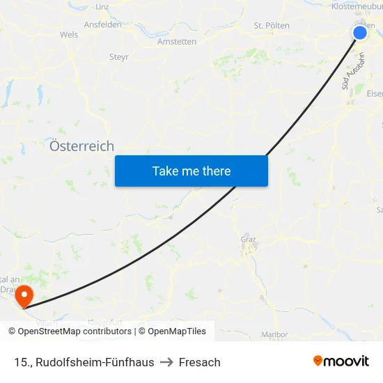 15., Rudolfsheim-Fünfhaus to Fresach map