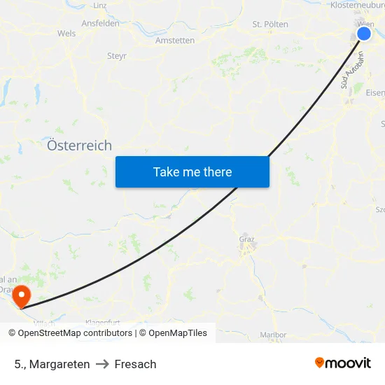 5., Margareten to Fresach map