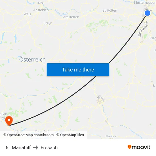 6., Mariahilf to Fresach map