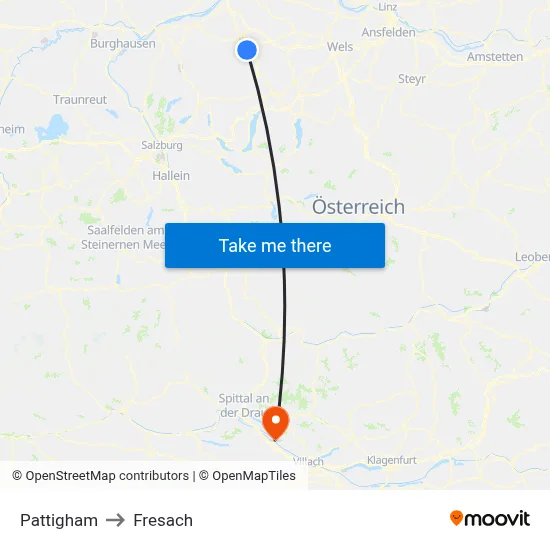 Pattigham to Fresach map