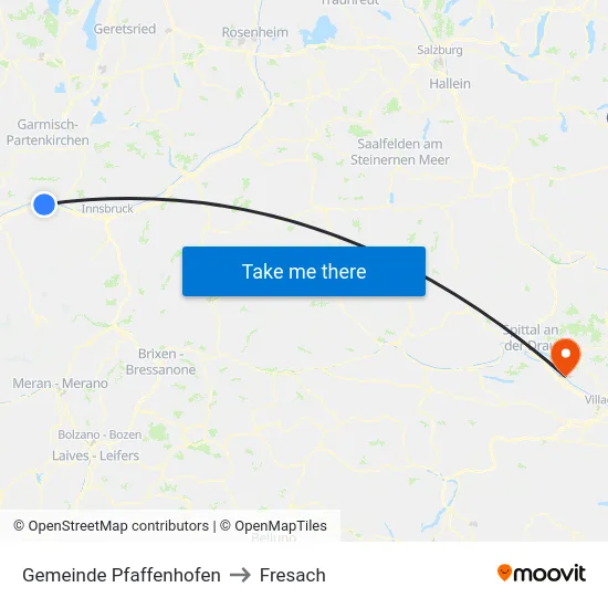 Gemeinde Pfaffenhofen to Fresach map