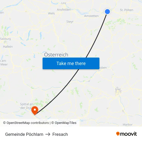 Gemeinde Pöchlarn to Fresach map