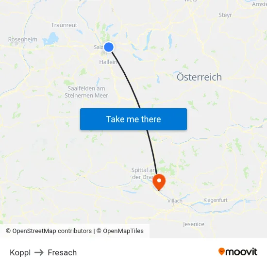 Koppl to Fresach map
