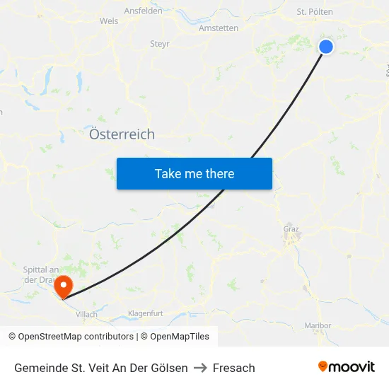 Gemeinde St. Veit An Der Gölsen to Fresach map