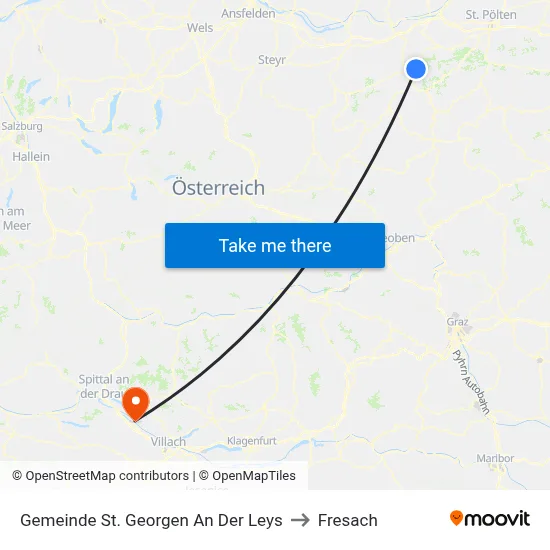 Gemeinde St. Georgen An Der Leys to Fresach map