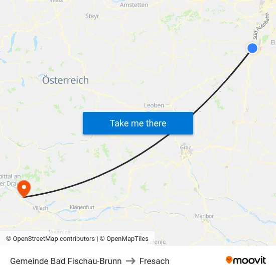 Gemeinde Bad Fischau-Brunn to Fresach map