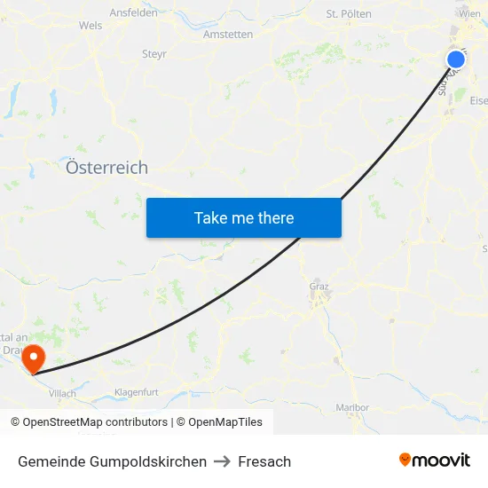 Gemeinde Gumpoldskirchen to Fresach map
