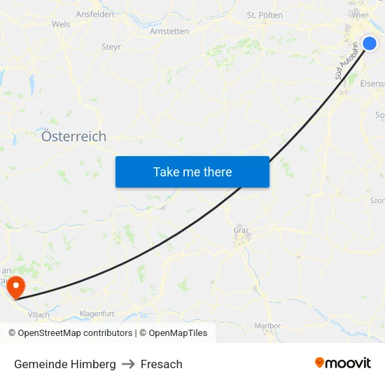 Gemeinde Himberg to Fresach map