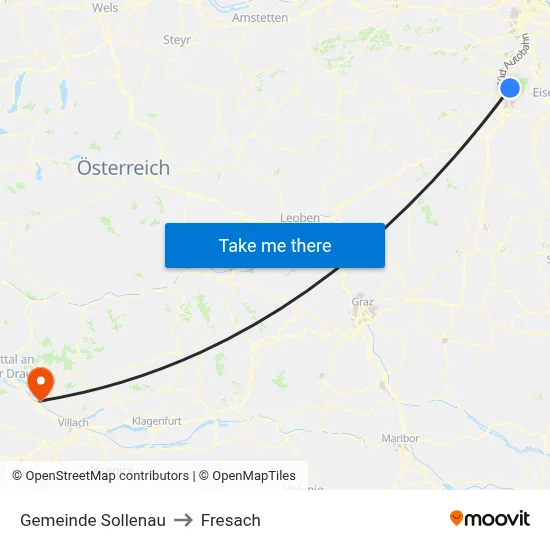 Gemeinde Sollenau to Fresach map