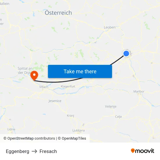 Eggenberg to Fresach map