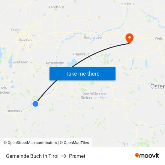Gemeinde Buch In Tirol to Pramet map