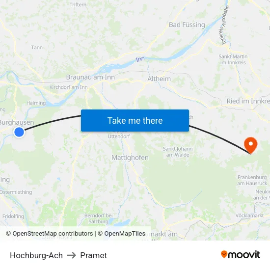 Hochburg-Ach to Pramet map