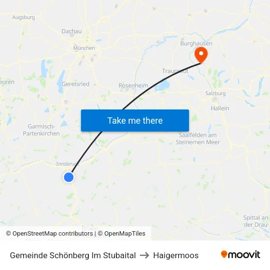 Gemeinde Schönberg Im Stubaital to Haigermoos map