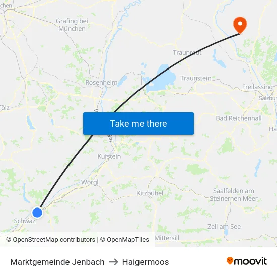 Marktgemeinde Jenbach to Haigermoos map