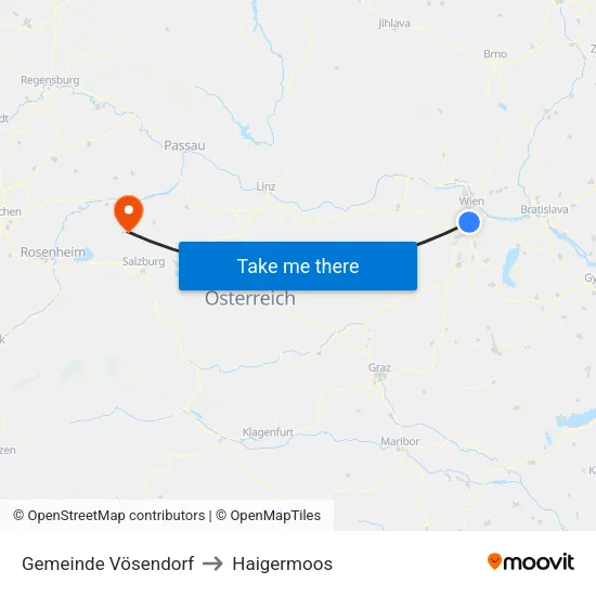 Gemeinde Vösendorf to Haigermoos map