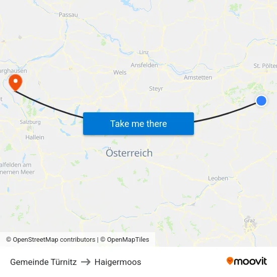 Gemeinde Türnitz to Haigermoos map