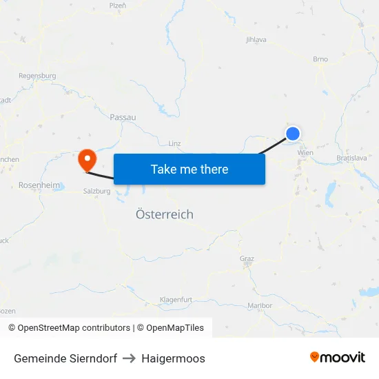 Gemeinde Sierndorf to Haigermoos map
