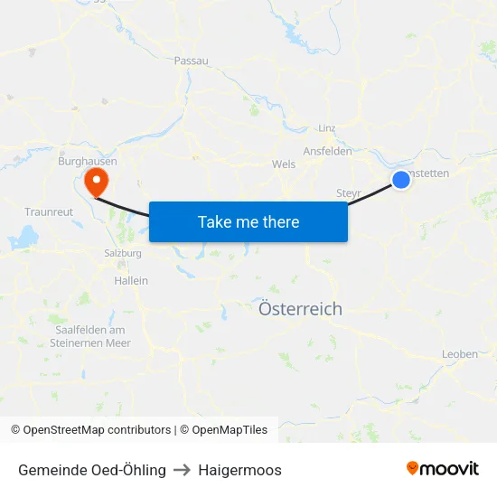 Gemeinde Oed-Öhling to Haigermoos map