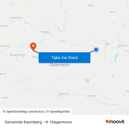 Gemeinde Kaumberg to Haigermoos map