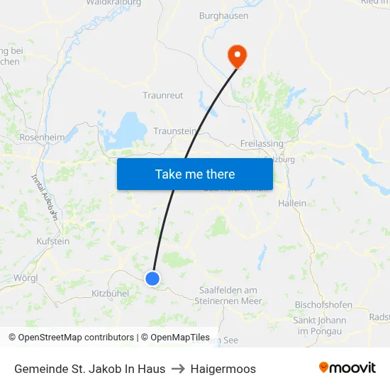Gemeinde St. Jakob In Haus to Haigermoos map