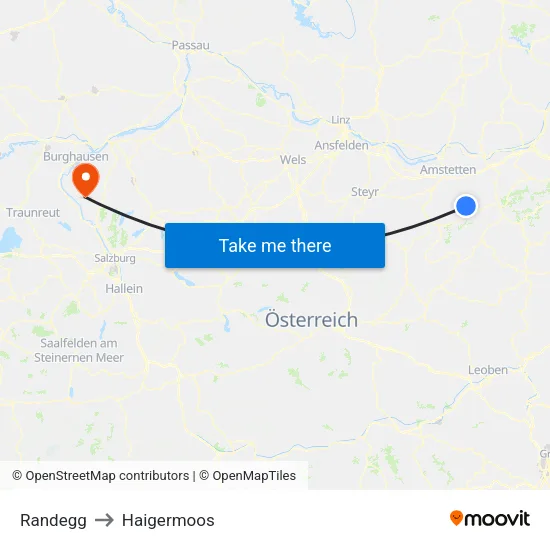 Randegg to Haigermoos map