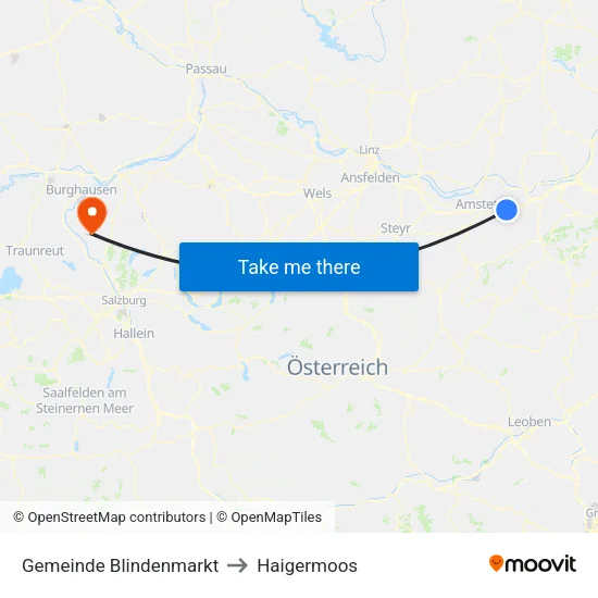 Gemeinde Blindenmarkt to Haigermoos map